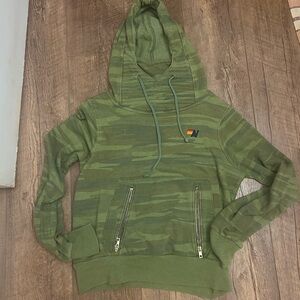Aviator Nation Olive Hoodie size XS